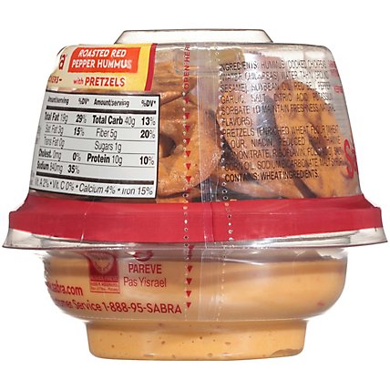 Sabra Roasted Red Pepper Hummus with Pretzels - 4.56 Oz. - Image 5