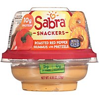 Sabra Roasted Red Pepper Hummus with Pretzels - 4.56 Oz. - Image 2