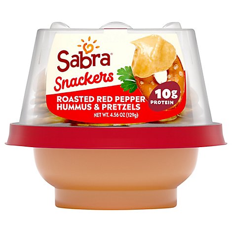 Sabra Roasted Red Pepper Hummus with Pretzels - 4.56 Oz.