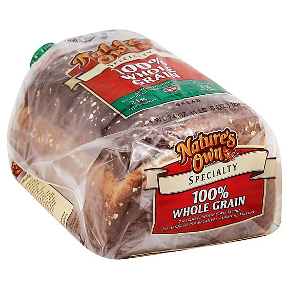 Natures Own Specialty Whole Grain Bread 100% - 24 Oz
