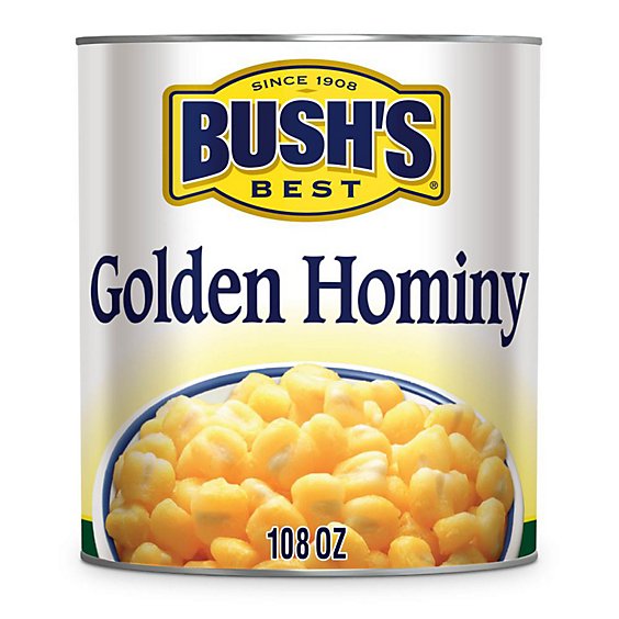 BUSH'S BEST Hominy Golden - 108 Oz