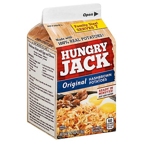 Hungry Jack Potatoes Hashbrown Original Family Size Box - 4.2 Oz