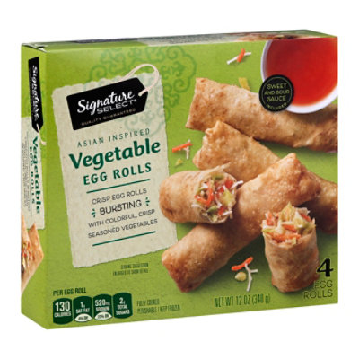 Chung's 12 oz 4 Count Vegetable Egg Roll Carton with Sauce