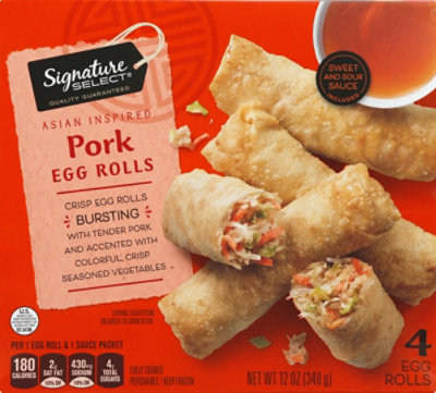 Signature SELECT Egg Rolls Pork 4 Count - 12 Oz - Image 2