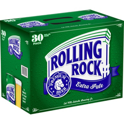 Rolling Rock Extra Pale Beer Cans - 30-12 Fl. Oz. - Image 1