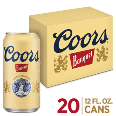 Coors Banquet Beer American Style Lager 5% ABV Cans - 20-12 Fl. Oz.
