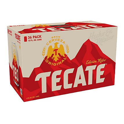 Tecate Original Mexican Lager Beer Cans - 36-12 Fl. Oz. - Image 1