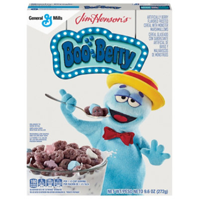 General Mills Boo Berry Frosted Cereal + Marshmallow Bits Berry Flavor - 9.6 Oz