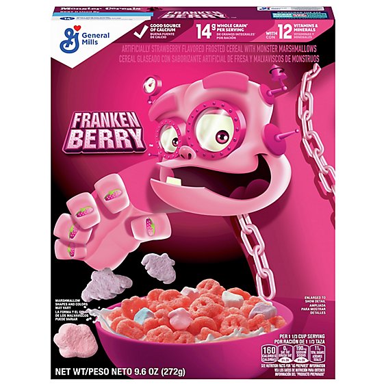 Monster Cereals Cereal Franken Berry Strawberry Flavor - 9.6 Oz