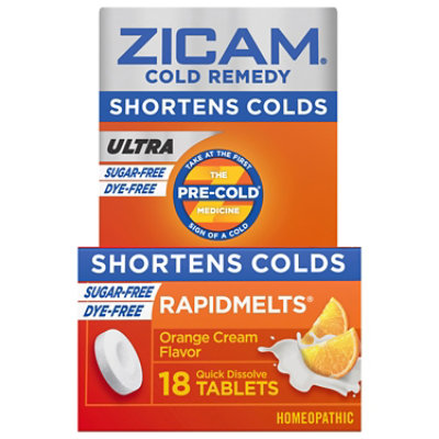 Zicam Ultra Cold Remedy Quick Dissolve Tablets Orange - 18 Count - Image 3