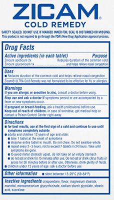 Zicam Ultra Cold Remedy Quick Dissolve Tablets Orange - 18 Count - Image 5