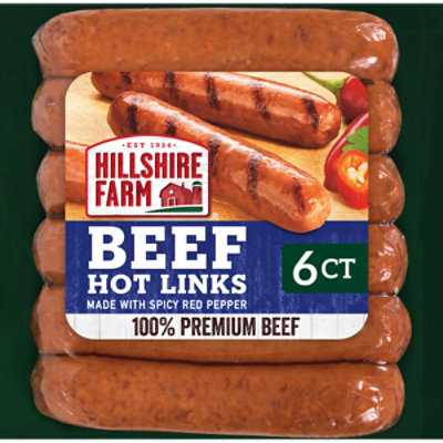 Hillshire Farm Hot Beef Smoked Sausage Links 5 Count