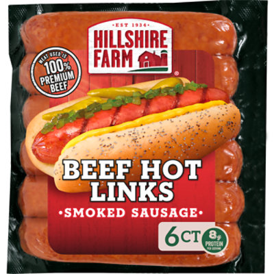 Hillshire Farm Hot Beef Smoked Sausage Links 5 Count