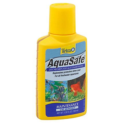 Tetra Water Conditioner AquaSafe For All Freshwater Aquariums Maintenance Bottle - 3.38 Fl. Oz. - Image 1