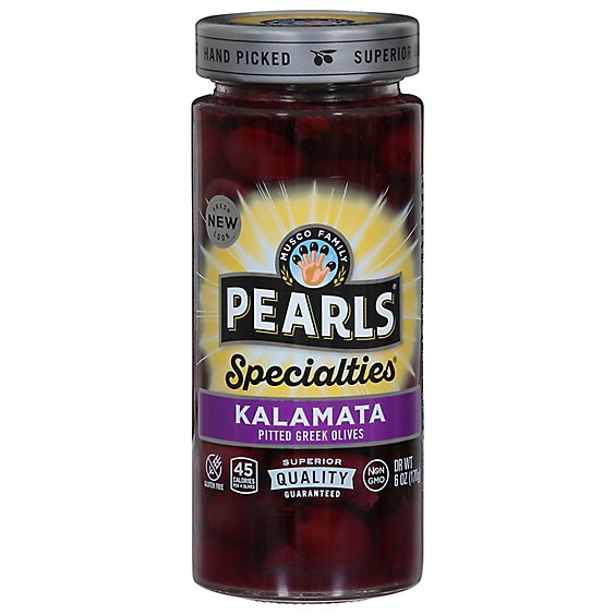 Musco Family Olive Co. Pearls Specialties Olives Greek Pitted Kalamata - 6 Oz