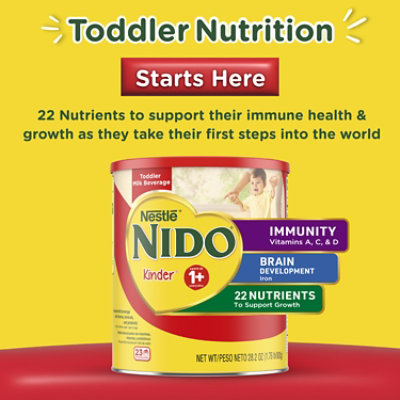 Nestle NIDO Kinder 1 Plus Toddler Powdered Milk Beverage Canister - 56.3 Oz - Image 3