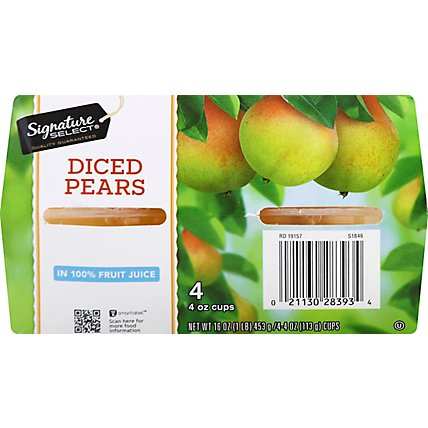 Signature SELECT Pear Diced in Light Syrup Cups - 4-4 Oz - Image 3