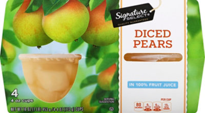 Signature SELECT Pear Diced in Light Syrup Cups - 4-4 Oz - Image 2