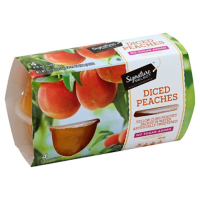 Signature SELECT Peaches Diced Cups - 4-3.8 Oz