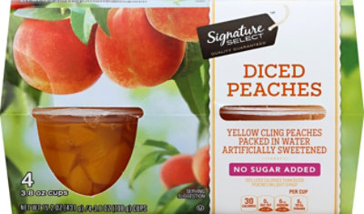 Signature SELECT Peaches Diced Cups - 4-3.8 Oz - Image 2