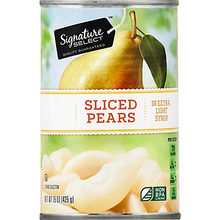 Signature SELECT Pear Slices Lite Bartlett in Extra Light Syrup - 15 Oz - Image 2