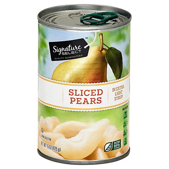 Signature SELECT Pear Slices Lite Bartlett in Extra Light Syrup - 15 Oz