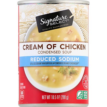 Signature SELECT Soup Condensed 50% Reduced Sodium Cream of Chicken - 10.5 Oz - Image 2