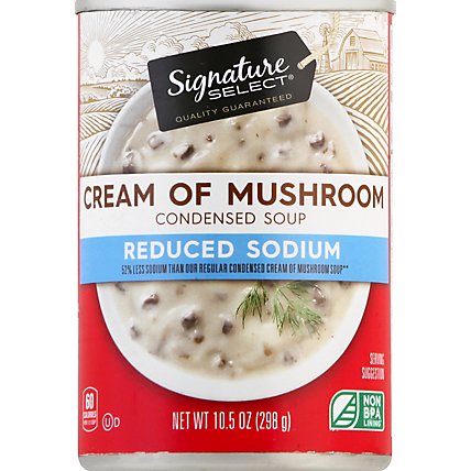 Signature SELECT Soup Condensed 50% Reduced Sodium Cream of Mushroom - 10.5 Oz - Image 2