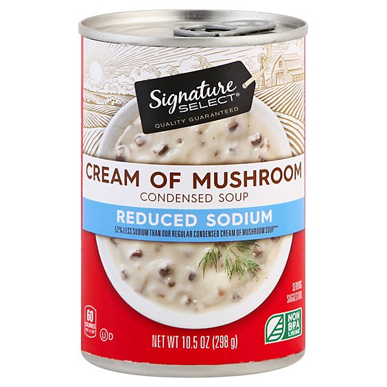 Signature SELECT Soup Condensed 50% Reduced Sodium Cream of Mushroom - 10.5 Oz