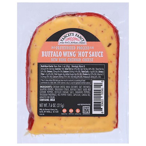 Yanceys Cheese Buffalo Wing Cheddar - 7.6 Oz