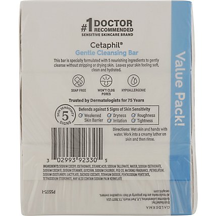 Cetaphil Cleansing Bar Gentle for Dry Sensitive Skin Value Pack! - 3-4.5 Oz - Image 5