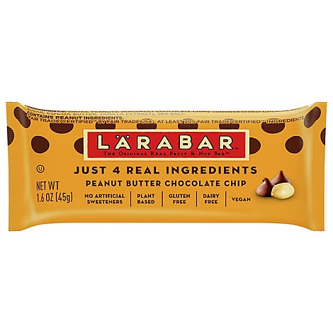 Larabar Food Bar Fruit & Nut Peanut Butter Chocolate Chip - 1.6 Oz