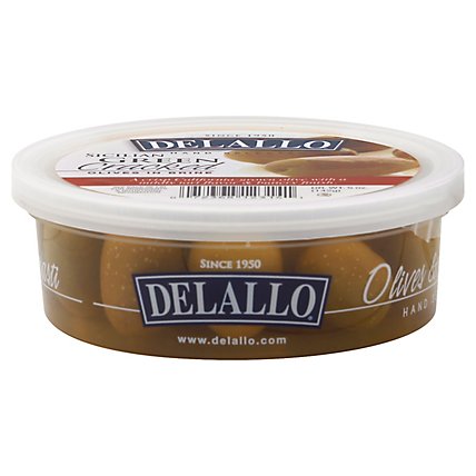 DeLallo Olives Sicilian Green Cracked Cup - 5 Oz - Image 1