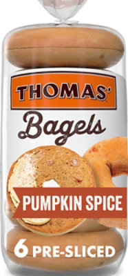 Thomas Limited Edition Pumpkin Spice Bagels - Made with Real Pumpkin - 6 pack - 20 Oz - Image 3
