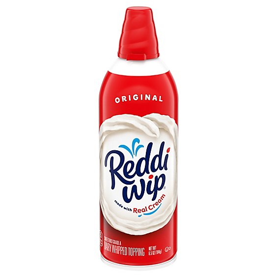 Reddi Wip Original Whipped Topping Made With Real Cream Spray Can - 6.5 Oz