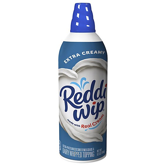 Reddi Wip Extra Creamy Whipped Topping Made With Real Cream Spray Can - 6.5 Oz