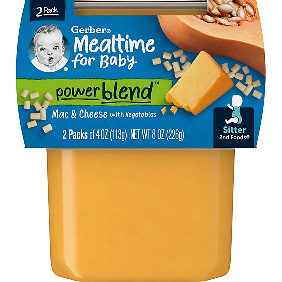 Gerber 2nd Foods Mac And Cheese with Vegetables Baby Food Tub - 2-4 Oz