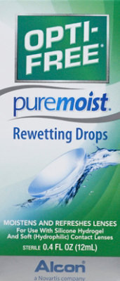 Alcon Opti-Free Pure Moist Rewetting Drops - .4 Fl. Oz. - Image 2