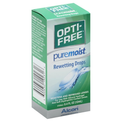 Alcon Opti-Free Pure Moist Rewetting Drops - .4 Fl. Oz. - Image 1