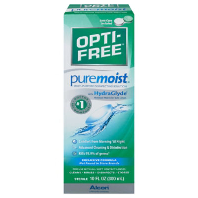 Alcon Opti-Free Pure Moist Disinfecting Solution Multi-Purpose All Day Comfort - 10 Fl. Oz. - Image 3