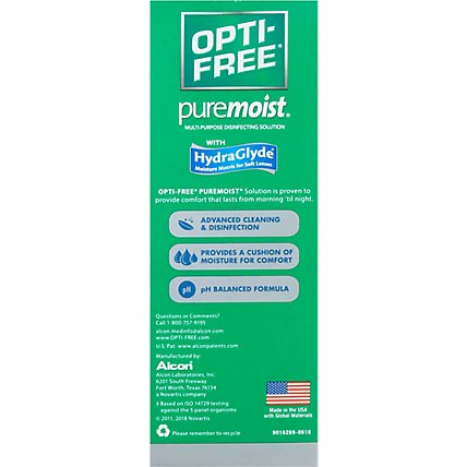 Alcon Opti-Free Pure Moist Disinfecting Solution Multi-Purpose All Day Comfort - 10 Fl. Oz. - Image 5