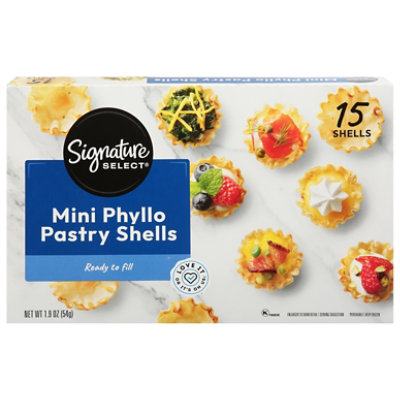 Signature SELECT Pastry Shells Mini Phyllo 15 Count Oz