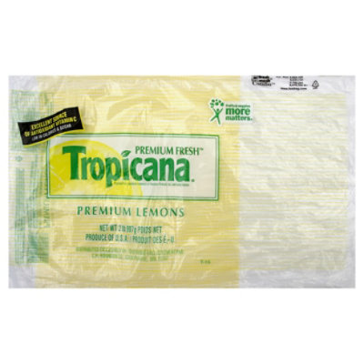  Tropicana Premium Fresh Lemons 2 Lb Bag : Grocery