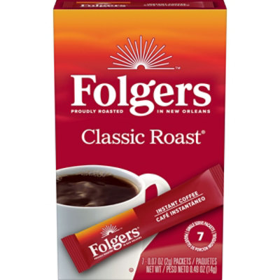 Folgers Coffee Instant Classic Roast - 7-0.07 Oz - Image 1