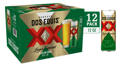 Dos Equis Mexican Lager Beer Cans - 12-12 Fl. Oz. - Image 1