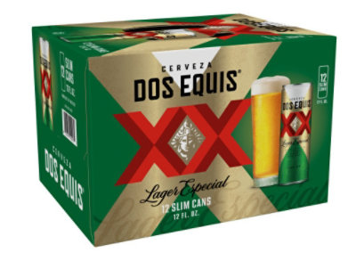 Dos Equis Mexican Lager Beer Cans - 12-12 Fl. Oz. - Image 1