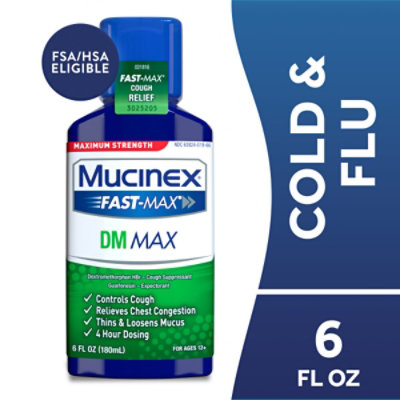 Mucinex Fast-Max DM Max Liquid Medicine Cough Relief Maximum Strength - 6 Fl. Oz. - Image 1