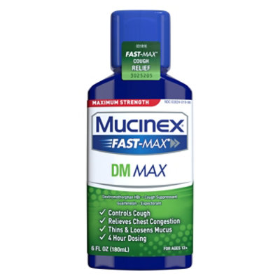 Mucinex Fast-Max DM Max Liquid Medicine Cough Relief Maximum Strength - 6 Fl. Oz. - Image 3