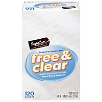 Signature SELECT Fabric Softener Sheets Free & Clear Box - 120 Count - Image 3