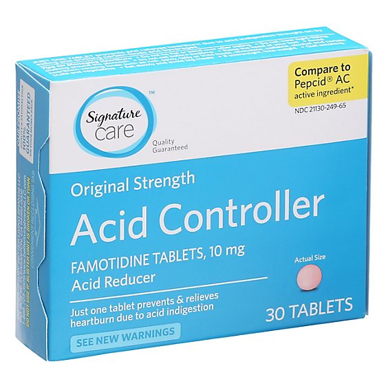 Signature Care Famotidine Acid Reducer Controller Tablets - 30 Count